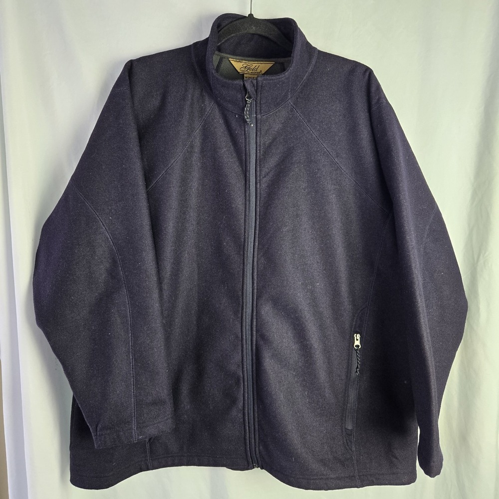 Tri-Mountain Gold Womens 2XL Navy Wool Blend Jacket Career‎ Classic Preppy